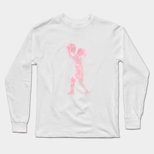 Girl Basketball Kid Sport Watercolor Gift Long Sleeve T-Shirt